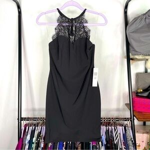 BLACK lace cocktail dress